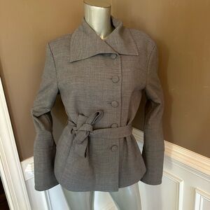 ST JOHN COLLECTION Grey Wool Blazer Sz 12